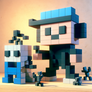Creating Iconic Video Game Characters with Pixel Art in Minecraft